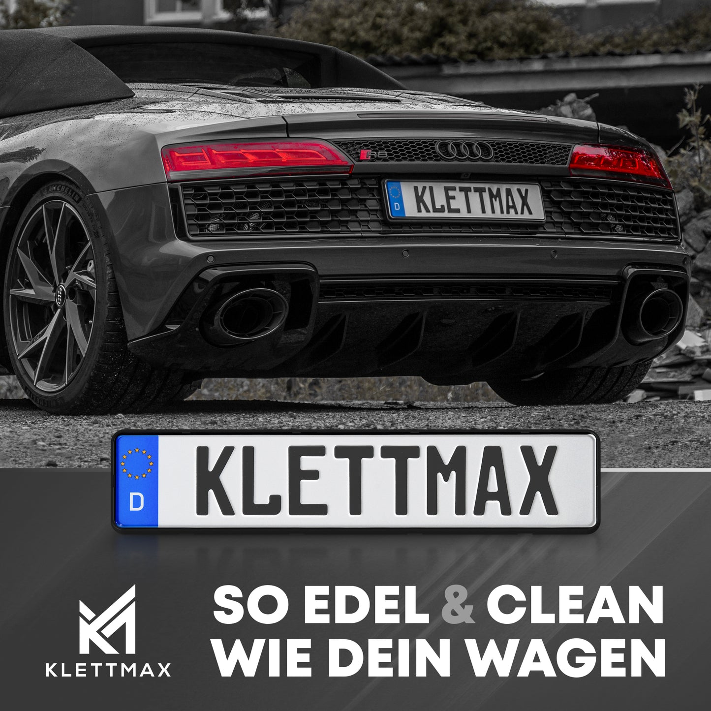 Klettmax® Kennzeichenhalter | Slim Rahmen
