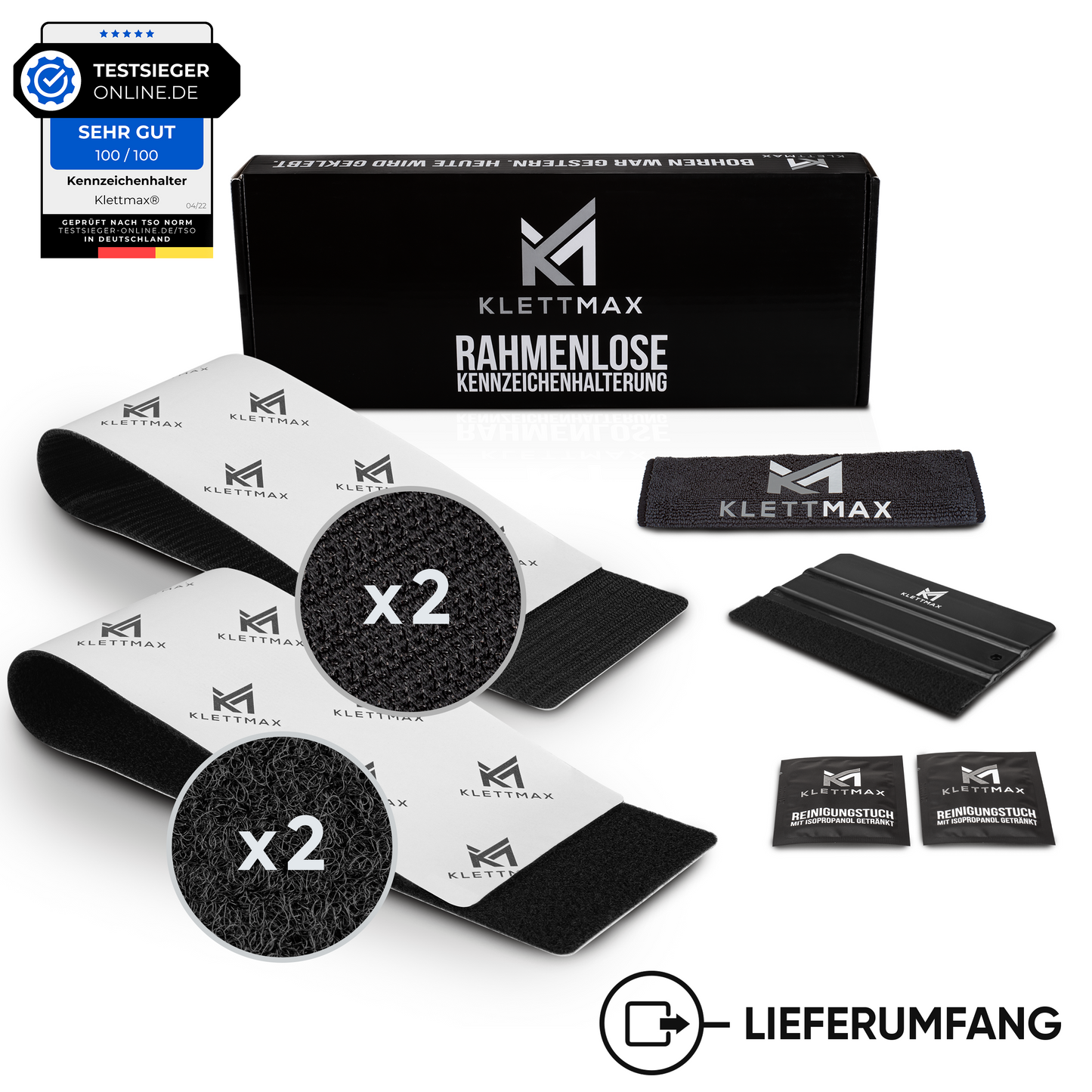 Klettmax® Kennzeichenhalter Rahmenlos | Klett Edition