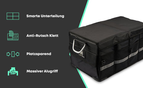 Kofferraumtasche Organizer Kofferraum Autotasche Auto Klett Tasche Box  Edaygo